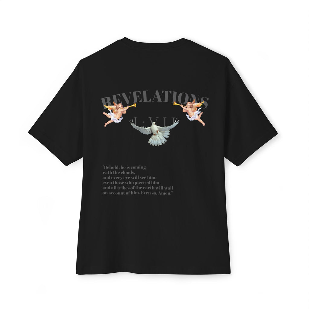 100% Cotton SAVEDBYSALVATION Unisex Oversized Boxy Tee with Inspirational Text, Casual T-Shirt, Graphic Tee, Comfortable Urban Wear,