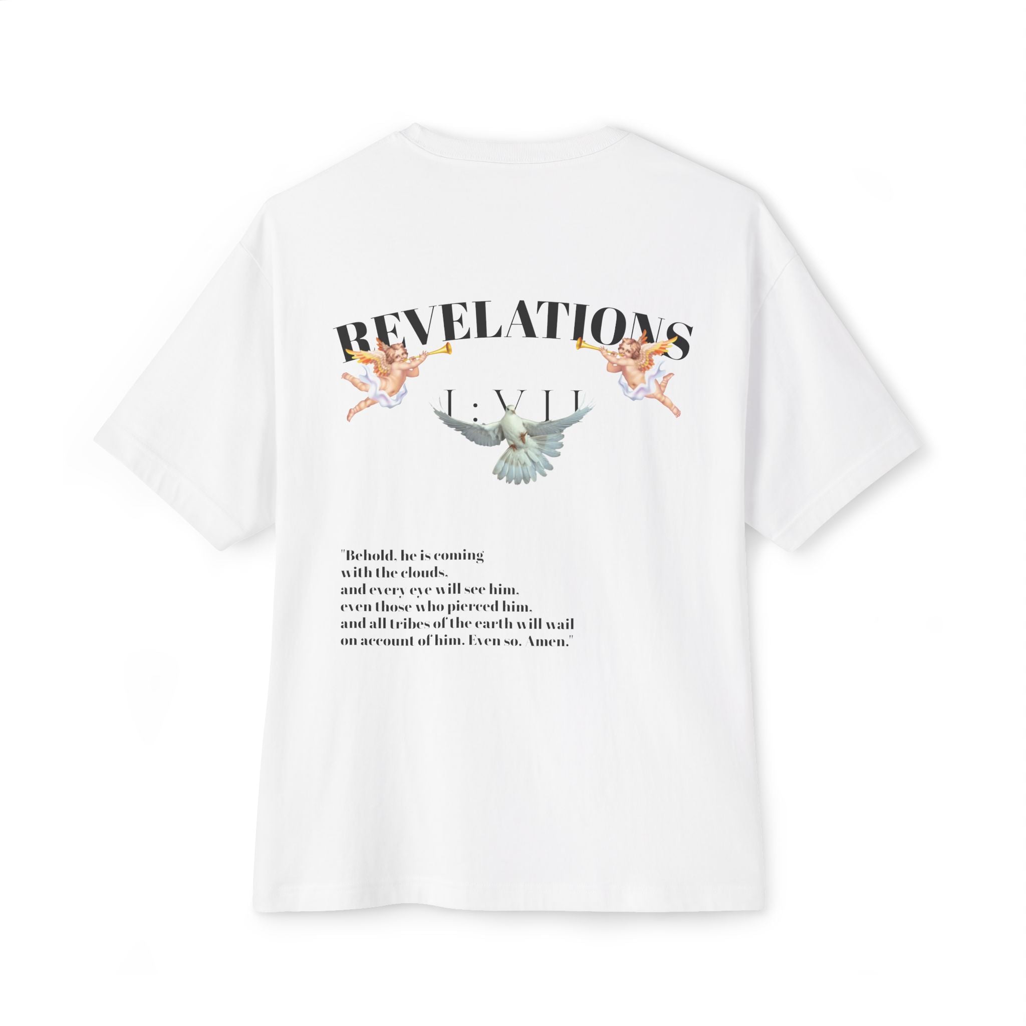 100% Cotton SAVEDBYSALVATION Unisex Oversized Boxy Tee with Inspirational Text, Casual T-Shirt, Graphic Tee, Comfortable Urban Wear,