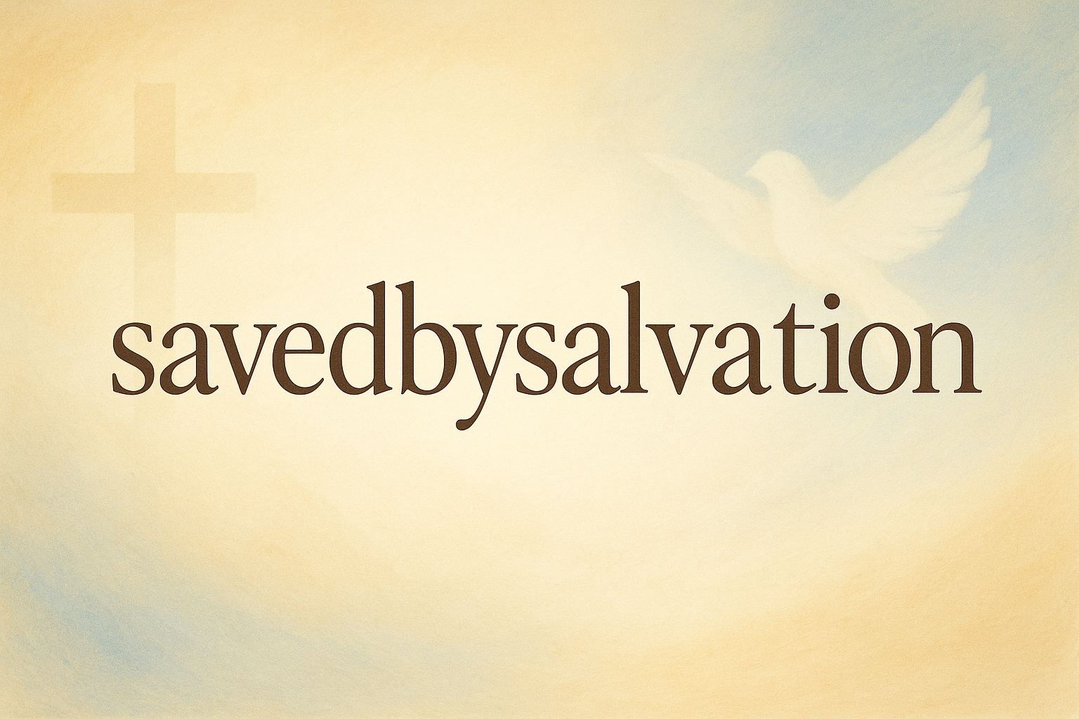 christian banner with savedbysalvation on it